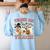 Teacher Halloween Trick Or Teach Cute Ghost Coffee Pumpkins Women's Sweatshirt Back Print Light Blue Teacher Halloween Trick Or Teach Cute Ghost Coffee Pumpkins Women's Sweatshirt Back Print Light Blue