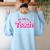 Teacher Life My Job Is Teach Women's Sweatshirt Back Print Light Blue Teacher Life My Job Is Teach Women's Sweatshirt Back Print Light Blue