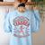 Teacher Who Runs Half Marathon Runner Running Lover Graphic Women's Sweatshirt Back Print Light Blue Teacher Who Runs Half Marathon Runner Running Lover Graphic Women's Sweatshirt Back Print Light Blue