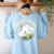 Teacher-Saurus Dinosaur Teacher Design T-Rex Design Women's Sweatshirt Back Print Light Blue Teacher-Saurus Dinosaur Teacher Design T-Rex Design Women's Sweatshirt Back Print Light Blue
