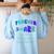 Teacher Shark Don't Stress Do Your Best Forget The Rest Women's Sweatshirt Back Print Light Blue Teacher Shark Don't Stress Do Your Best Forget The Rest Women's Sweatshirt Back Print Light Blue