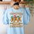 Teacher Of Smart Cookies Gingerbread Christmas Teacher Women's Sweatshirt Back Print Light Blue Teacher Of Smart Cookies Gingerbread Christmas Teacher Women's Sweatshirt Back Print Light Blue