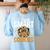 Teacher I Teach Smart Cookies Nerd Women's Sweatshirt Back Print Light Blue
