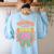 Teacher Teachers Love Brains Halloween Men Women Women's Sweatshirt Back Print Light Blue Teacher Teachers Love Brains Halloween Men Women Women's Sweatshirt Back Print Light Blue
