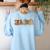 Teacher Thanksgiving Women Autumn Fall Halloween Pumpkin Tee Women's Sweatshirt Back Print Light Blue Teacher Thanksgiving Women Autumn Fall Halloween Pumpkin Tee Women's Sweatshirt Back Print Light Blue