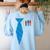 Teacher Tie & Pocket Protector Costume School Women's Sweatshirt Back Print Light Blue