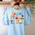 Teacher Of Tiny Superheroes Teach 100th Day Of School Women's Sweatshirt Back Print Light Blue Teacher Of Tiny Superheroes Teach 100th Day Of School Women's Sweatshirt Back Print Light Blue