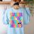 Teacher Of The Visually Impaired Blindness Awareness Women's Sweatshirt Back Print Light Blue Teacher Of The Visually Impaired Blindness Awareness Women's Sweatshirt Back Print Light Blue