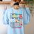 Teacher I Will Read Book On Boat Kids Women Bookworm Women's Sweatshirt Back Print Light Blue