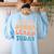 Teacher Y'All Gonna Learn Today First Day Of School Teachers Women's Sweatshirt Back Print Light Blue Teacher Y'All Gonna Learn Today First Day Of School Teachers Women's Sweatshirt Back Print Light Blue