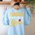 Teacher Of The Year Men Women Teachers Women's Sweatshirt Back Print Light Blue