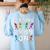 Teacher's Get Your Cray On Dabbing Crayons Women's Sweatshirt Back Print Light Blue Teacher's Get Your Cray On Dabbing Crayons Women's Sweatshirt Back Print Light Blue