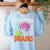 Teachers Love Brains Halloween 2025 Skeleton Costume Women's Sweatshirt Back Print Light Blue Teachers Love Brains Halloween 2025 Skeleton Costume Women's Sweatshirt Back Print Light Blue