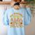 All Teachers Love Brains School Halloween Costume Women's Sweatshirt Back Print Light Blue All Teachers Love Brains School Halloween Costume Women's Sweatshirt Back Print Light Blue