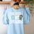 Teachers Love Brains Zombie Halloween Hilarious Women's Sweatshirt Back Print Light Blue Teachers Love Brains Zombie Halloween Hilarious Women's Sweatshirt Back Print Light Blue