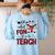 Teachers Oh What Fun It Is To Teach Cute Red Plaid Reindeer Women's Sweatshirt Back Print Light Blue Teachers Oh What Fun It Is To Teach Cute Red Plaid Reindeer Women's Sweatshirt Back Print Light Blue