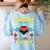 Teachers Are Superheroes – Fun Appreciation Women's Sweatshirt Back Print Light Blue