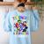 Teachers Are Superheroes Back To School Women's Sweatshirt Back Print Light Blue