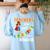 Teachers Are Superheroes Graduation School Teachers Women's Sweatshirt Back Print Light Blue Teachers Are Superheroes Graduation School Teachers Women's Sweatshirt Back Print Light Blue