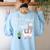 Teachers Testing Day Test Day No Prob Llama Teacher Women's Sweatshirt Back Print Light Blue Teachers Testing Day Test Day No Prob Llama Teacher Women's Sweatshirt Back Print Light Blue
