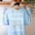 Teachers Are Like Unicorns They Make Magic Happen Women's Sweatshirt Back Print Light Blue