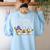 Teaching My Boos Ghost Teacher Halloween Spooky Educator Women's Sweatshirt Back Print Light Blue