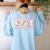 Teaching Is My Boos Teacher Ghost Halloween Women Girls Women's Sweatshirt Back Print Light Blue