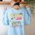 Teaching Is My Jam Groovy Retro Teacher Back To School Women's Sweatshirt Back Print Light Blue Teaching Is My Jam Groovy Retro Teacher Back To School Women's Sweatshirt Back Print Light Blue