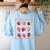 Teaching Is My Jam Strawberry Kinder Team Teacher Women's Sweatshirt Back Print Light Blue Teaching Is My Jam Strawberry Kinder Team Teacher Women's Sweatshirt Back Print Light Blue