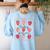Teaching Is My Jam Teacher Team Crew Cute Strawberry Girls Women's Sweatshirt Back Print Light Blue Teaching Is My Jam Teacher Team Crew Cute Strawberry Girls Women's Sweatshirt Back Print Light Blue