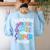 Teaching Music Is My Superpower Music Teacher For Men Women Kids Women's Sweatshirt Back Print Light Blue