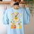 Teaching My Pre-K Boos Crew Teachers Halloween Ghost Women's Sweatshirt Back Print Light Blue