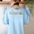 Teaching Is My SuperPower Educator Teacher Appreciation Women's Sweatshirt Back Print Light Blue