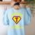 Teaching Is My Superpower Fun Elementary Teacher 1st Grade Women's Sweatshirt Back Print Light Blue Teaching Is My Superpower Fun Elementary Teacher 1st Grade Women's Sweatshirt Back Print Light Blue