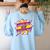 Teaching Is My Superpower Retro Comic Super Teacher Women's Sweatshirt Back Print Light Blue