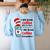 Teaching I Will Drink Coffee Here Or There Teacher Women's Sweatshirt Back Print Light Blue Teaching I Will Drink Coffee Here Or There Teacher Women's Sweatshirt Back Print Light Blue