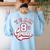 Team 8th Grade Eighth For Teacher Or Students For Men Women Girls Kids Women's Sweatshirt Back Print Light Blue