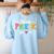 Team Pre-K Shirt PreSchool Teacher Student Back To School Women's Sweatshirt Back Print Light Blue