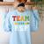 Team RSP RSP Teacher Kindergarten Teacher Women's Sweatshirt Back Print Light Blue