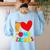 Teens Graduation I Heart My Teachers I Love My Teachers Women's Sweatshirt Back Print Light Blue Teens Graduation I Heart My Teachers I Love My Teachers Women's Sweatshirt Back Print Light Blue