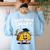 Test Day Teacher Shirt Motivational Testing Day Taco Testing Women's Sweatshirt Back Print Light Blue