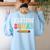 Testing Squad Costume Test Day Teacher Student School Women's Sweatshirt Back Print Light Blue