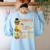 Thankful For My 4th Grade Turkey Thanksgiving Turkey Teacher Women's Sweatshirt Back Print Light Blue