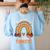 Thankful For My 5th Grade Turkeys Thanksgiving Teacher Women's Sweatshirt Back Print Light Blue Thankful For My 5th Grade Turkeys Thanksgiving Teacher Women's Sweatshirt Back Print Light Blue