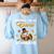Thankful For My Dance Students Thanksgiving Turkey Teacher For Men Women Girls Kids Women's Sweatshirt Back Print Light Blue Thankful For My Dance Students Thanksgiving Turkey Teacher For Men Women Girls Kids Women's Sweatshirt Back Print Light Blue