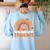 Thankful For My Students Teacher Thanksgiving School Fall Women's Sweatshirt Back Print Light Blue Thankful For My Students Teacher Thanksgiving School Fall Women's Sweatshirt Back Print Light Blue