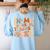 In My Thankful Teacher Era Cute Groovy Thanksgiving Teacher Women's Sweatshirt Back Print Light Blue In My Thankful Teacher Era Cute Groovy Thanksgiving Teacher Women's Sweatshirt Back Print Light Blue