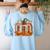 Thanksgiving Book Pumpkin Reading Teachers Fall Lovers Boys Women's Sweatshirt Back Print Light Blue Thanksgiving Book Pumpkin Reading Teachers Fall Lovers Boys Women's Sweatshirt Back Print Light Blue