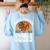 Thanksgiving Dance Teacher Gobble Squad Turkey Women's Sweatshirt Back Print Light Blue
