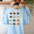 Thanksgiving Order Of Operations Turkey Quiz Math Teacher Women's Sweatshirt Back Print Light Blue